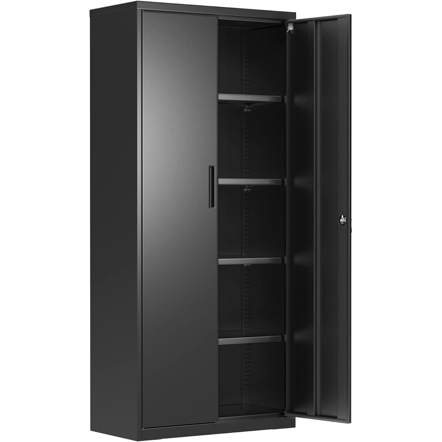 Iratszekrény, többcélú szerszámos szekrény, acél tároló szekrény, fekete-SONGMICS-Vita Home