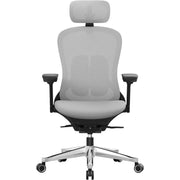 Irodai szék, ergonomikus állítható vászon szék, dönthető háttámlával, szürke-SONGMICS-Vita Home