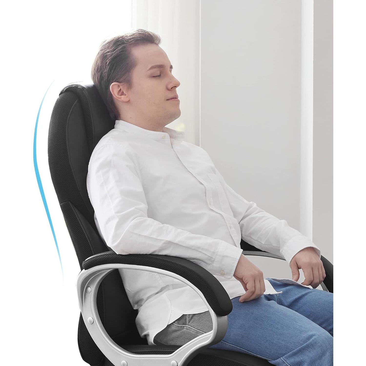 Irodai szék magas háttámlával, állítható magasságú, ergonomikus, fekete-SONGMICS-Vita Home
