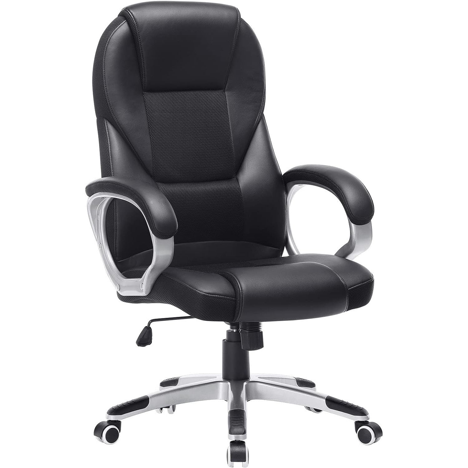 Irodai szék magas háttámlával, állítható magasságú, ergonomikus, fekete-SONGMICS-Vita Home