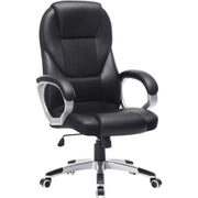 Irodai szék magas háttámlával, állítható magasságú, ergonomikus, fekete-SONGMICS-Vita Home