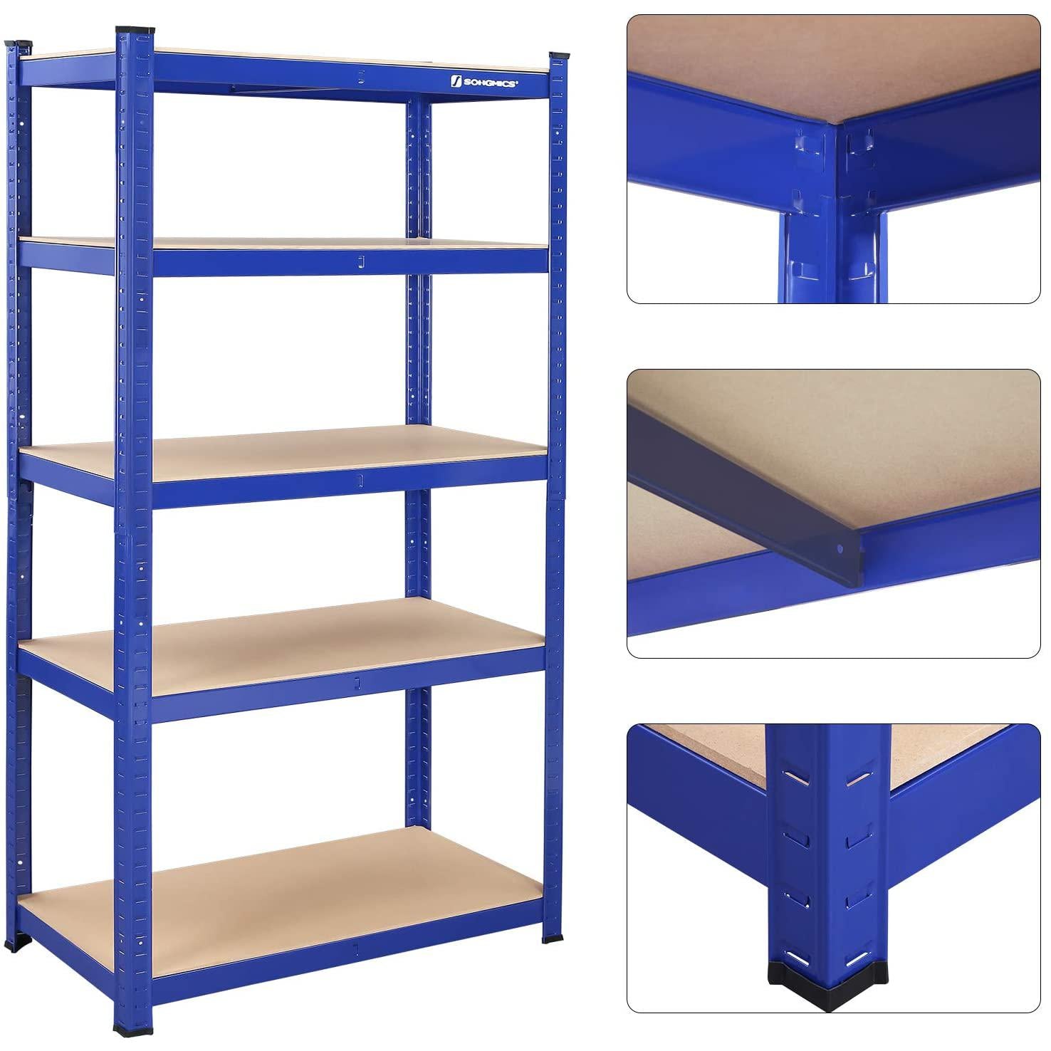 Izdržljiva metalna polica za odlaganje, 90 x 180 x 40 cm, nosivost do 875 kg | SONGMICS-vitahome.hr