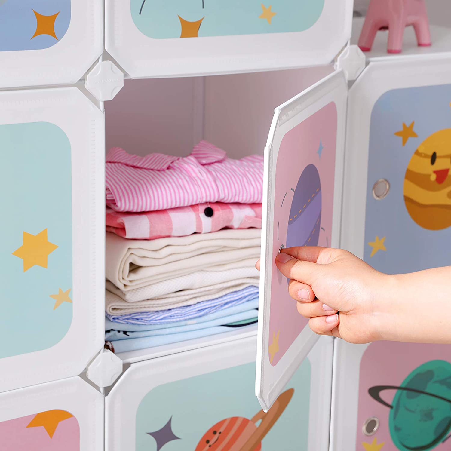 Jedinica za pohranjivanje od 10 kocki, ormarić za djecu koji se može sklopiti | SONGMICS-vitahome.hr