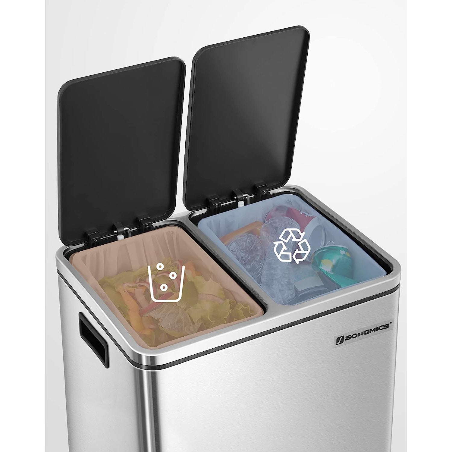 Kanta za selektivni otpad od 30 L, 2 kuhinjske kante od 15 litara | SONGMICS-vitahome.hr