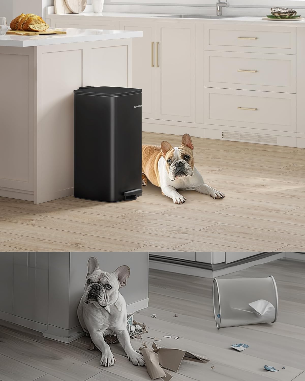 Kanta za smeće kapaciteta 30l, ‎ 34 x 28.5 x 54.4 cm, crna | SONGMICS-SONGMICS-Vita Home