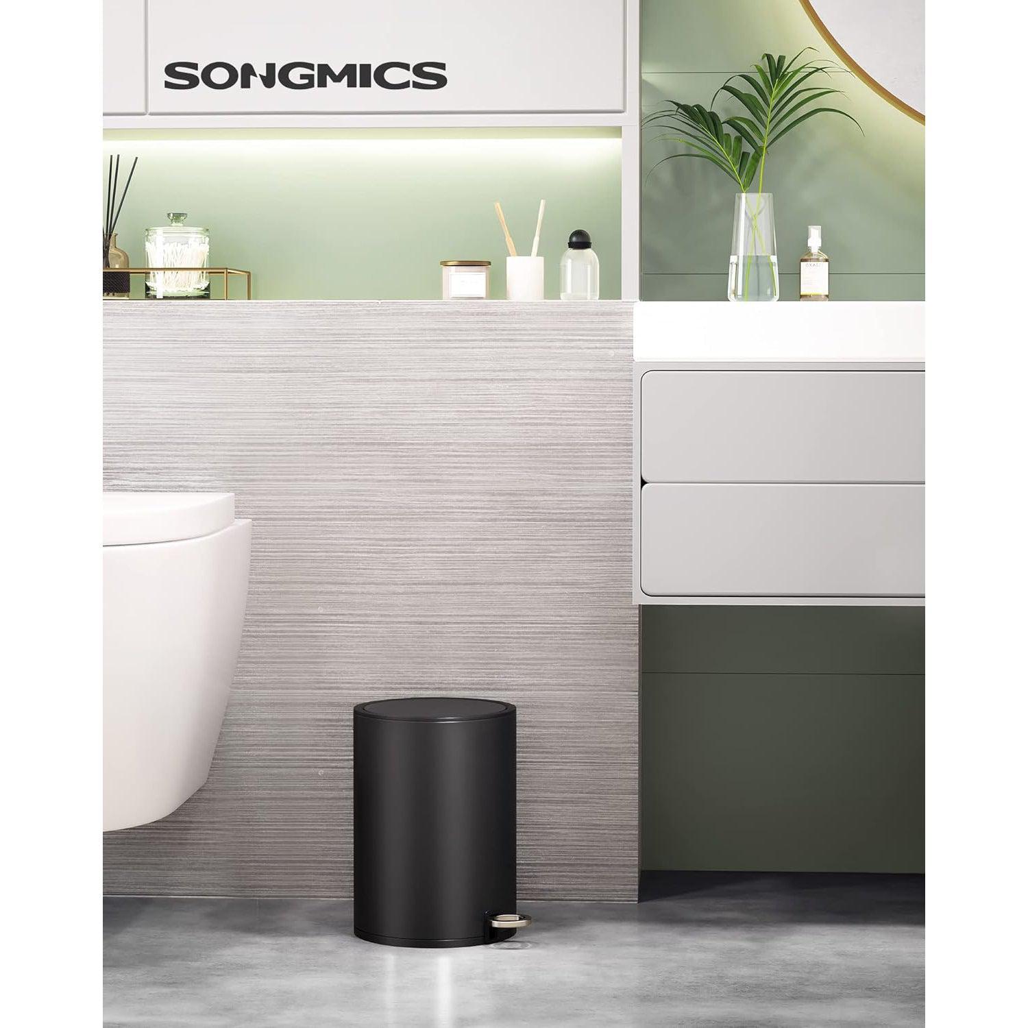 Kanta za smeće od čelika zapremnine do 3 litre, crna | SONGMICS-vitahome.hr