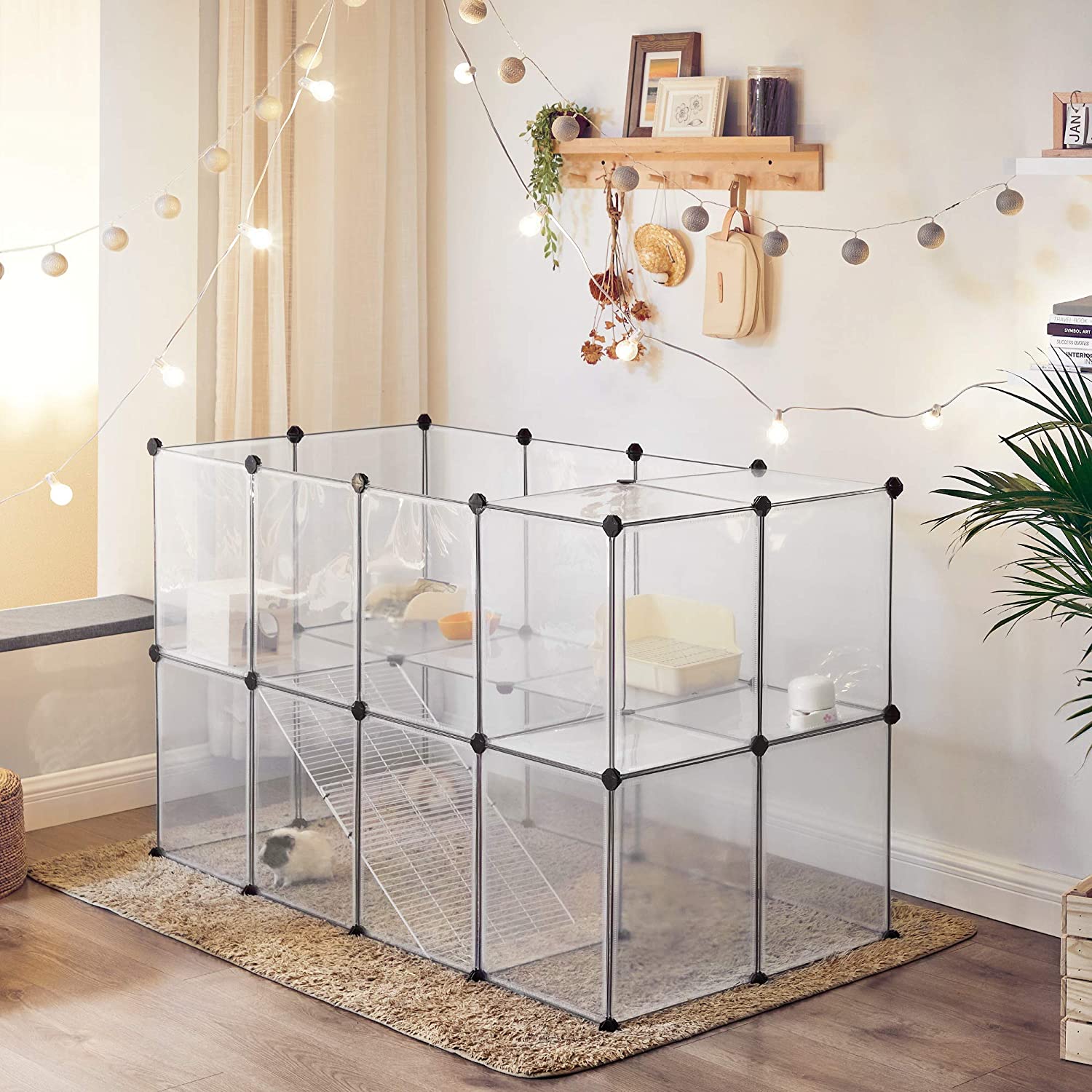 kavez za kućne ljubimce sa stepenicama, 143 x 91 x 73 cm | SONGMICS-vitahome.hr