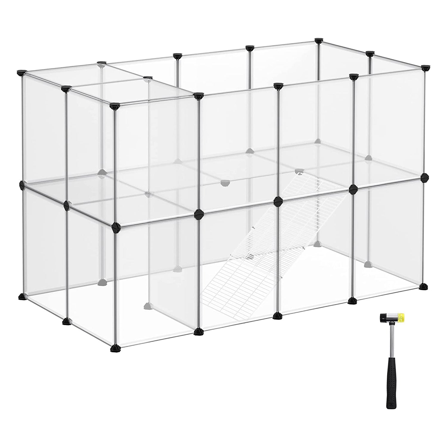 kavez za kućne ljubimce sa stepenicama, 143 x 91 x 73 cm | SONGMICS-vitahome.hr