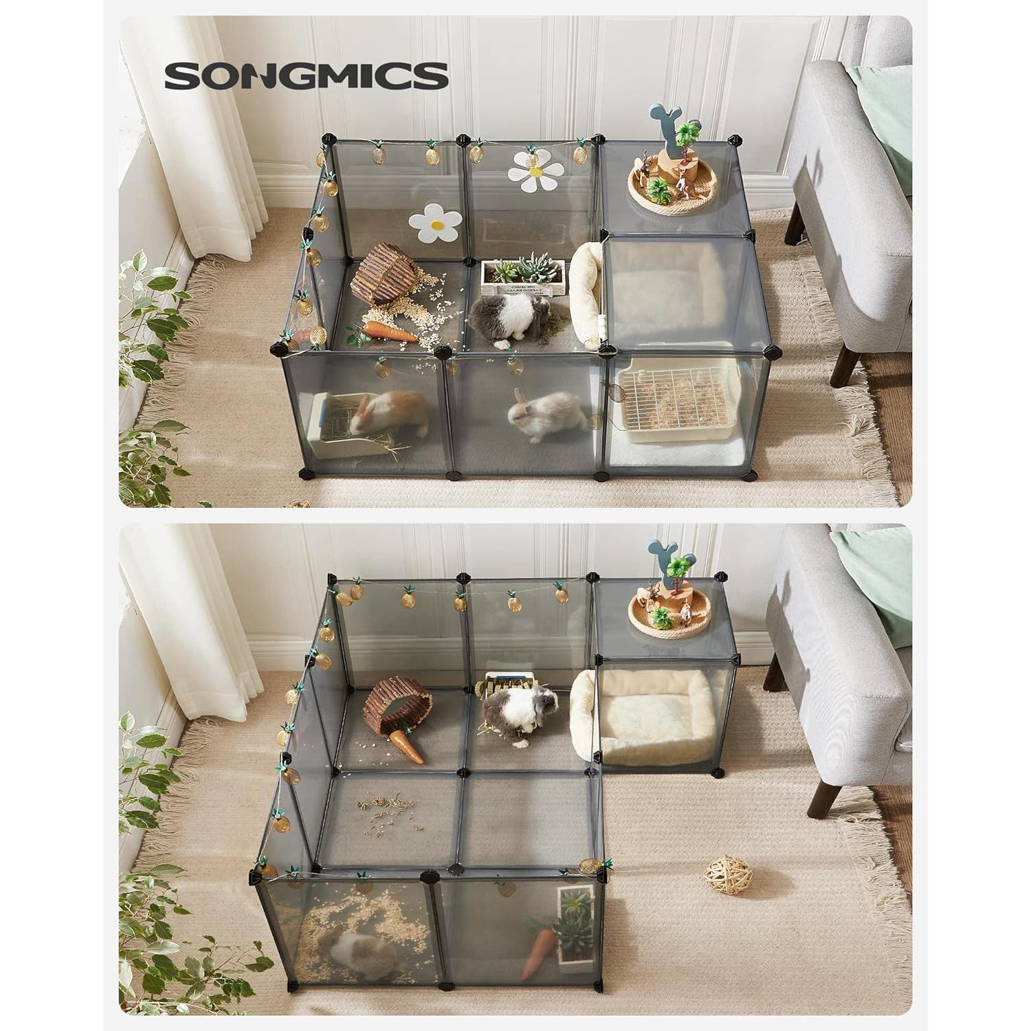 Kavez za kućne ljubimce, staza za kućne ljubimce, siva | SONGMICS-vitahome.hr