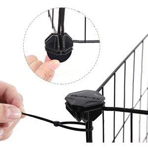 Kavez za male kućne ljubimce, metalna modularna ograda, crna | SONGMICS-vitahome.hr