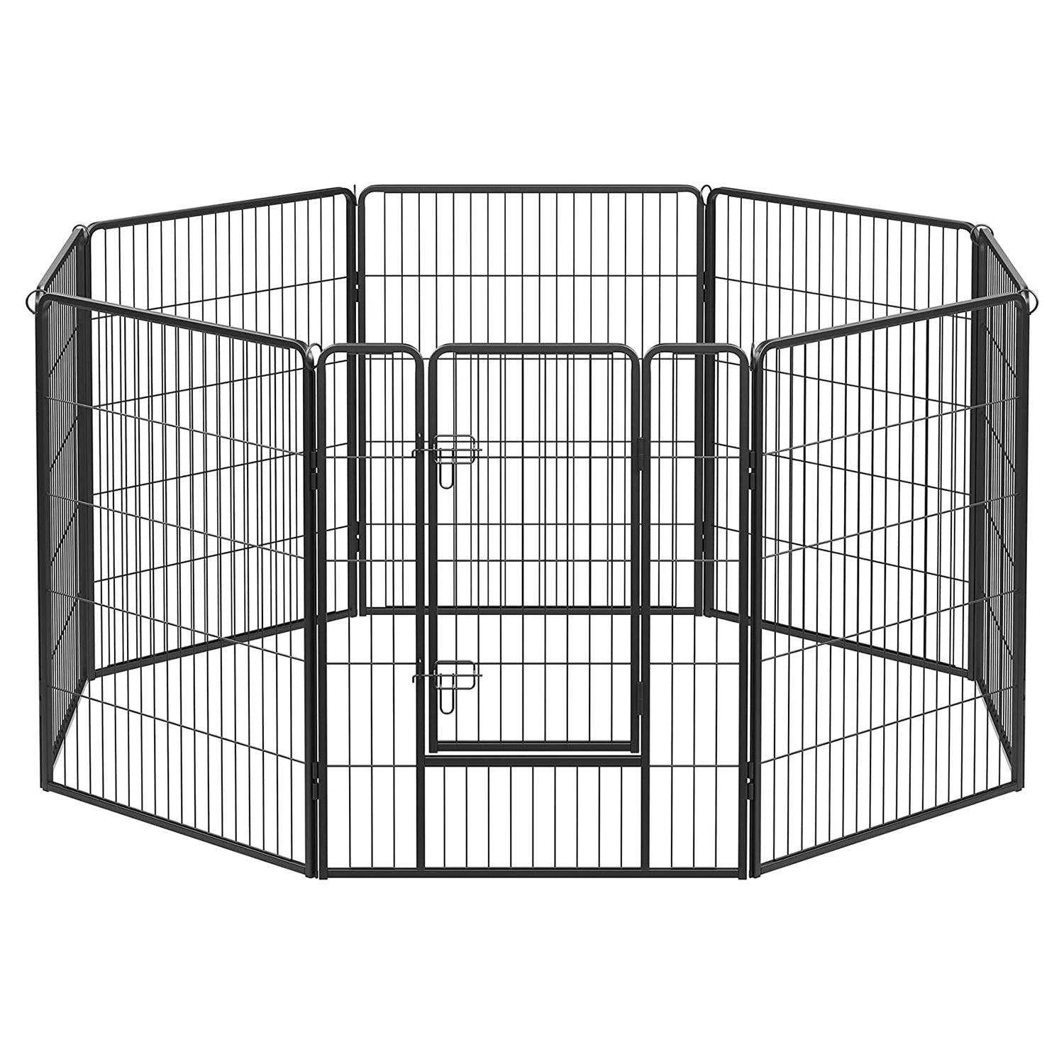 Kavez za pse, igralište za kućne ljubimce s 8 ploča, 77 x 100 cm | FEANDREA-vitahome.hr