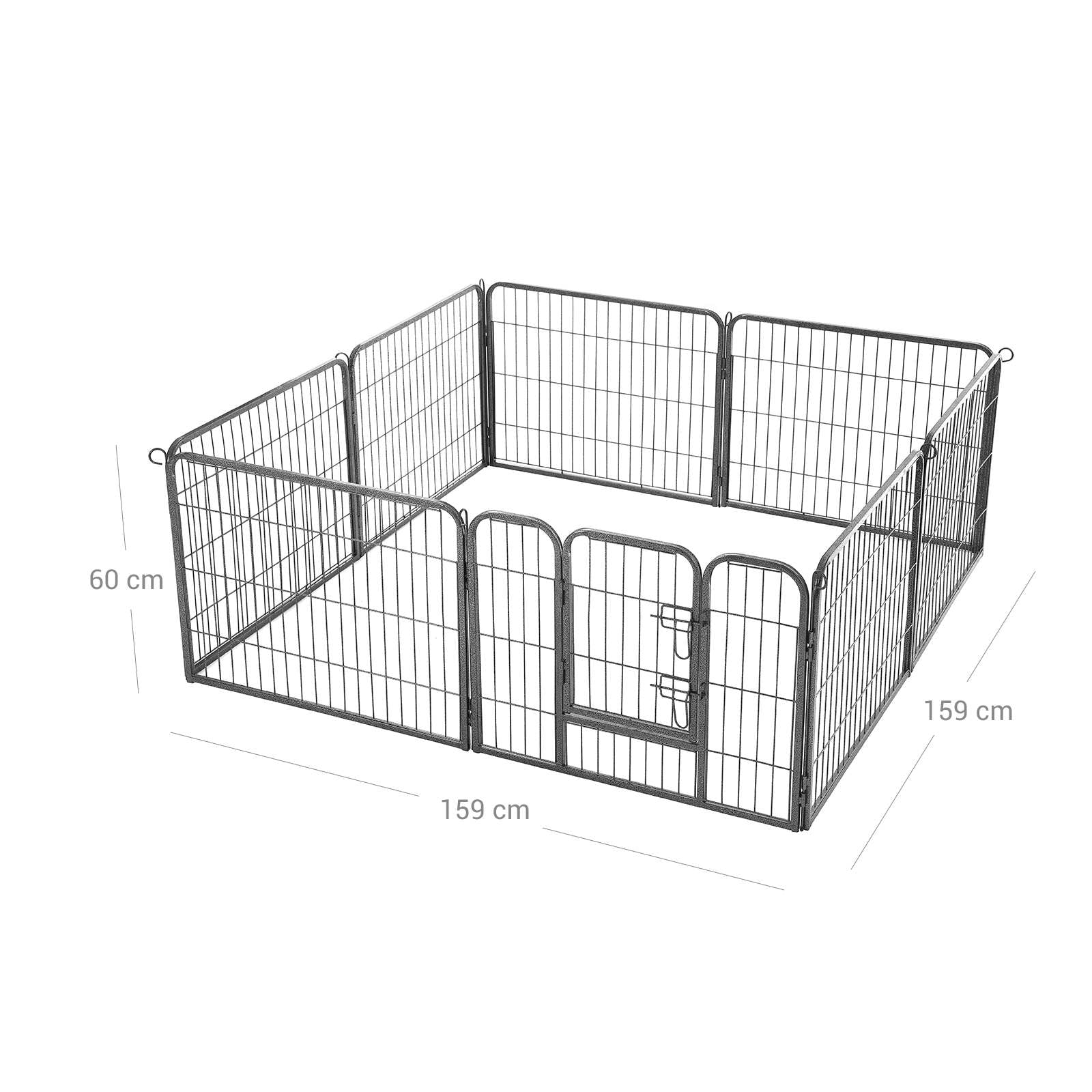 Kavez za pse, igralište za kućne ljubimce s 8 ploča 77 x 60 cm | FEANDREA-vitahome.hr