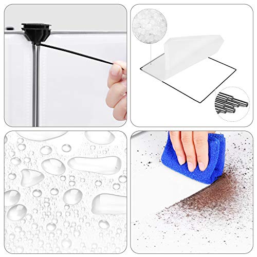 Kisállat járóka, ketrec tengerimalacoknak, moduláris, műanyag, átlátszó-SONGMICS-Vita Home