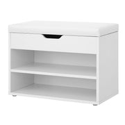 Klupa za cipele s sklopivim podstavljenim sjedalom, 60 x 30 x 44 cm, bijela | VASAGLE-vitahome.hr