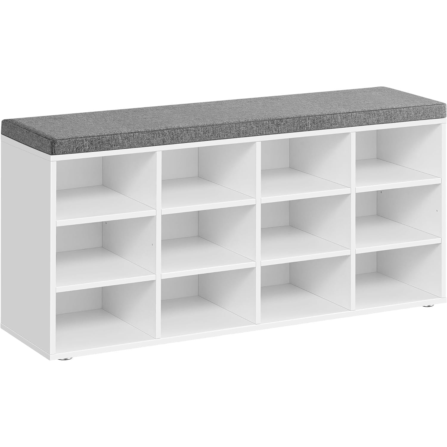 Klupa za obuvanje i pohranu obuće, 30,3 x 104 x 48 cm, klasično bijele boje | VASAGLE-vitahome.hr