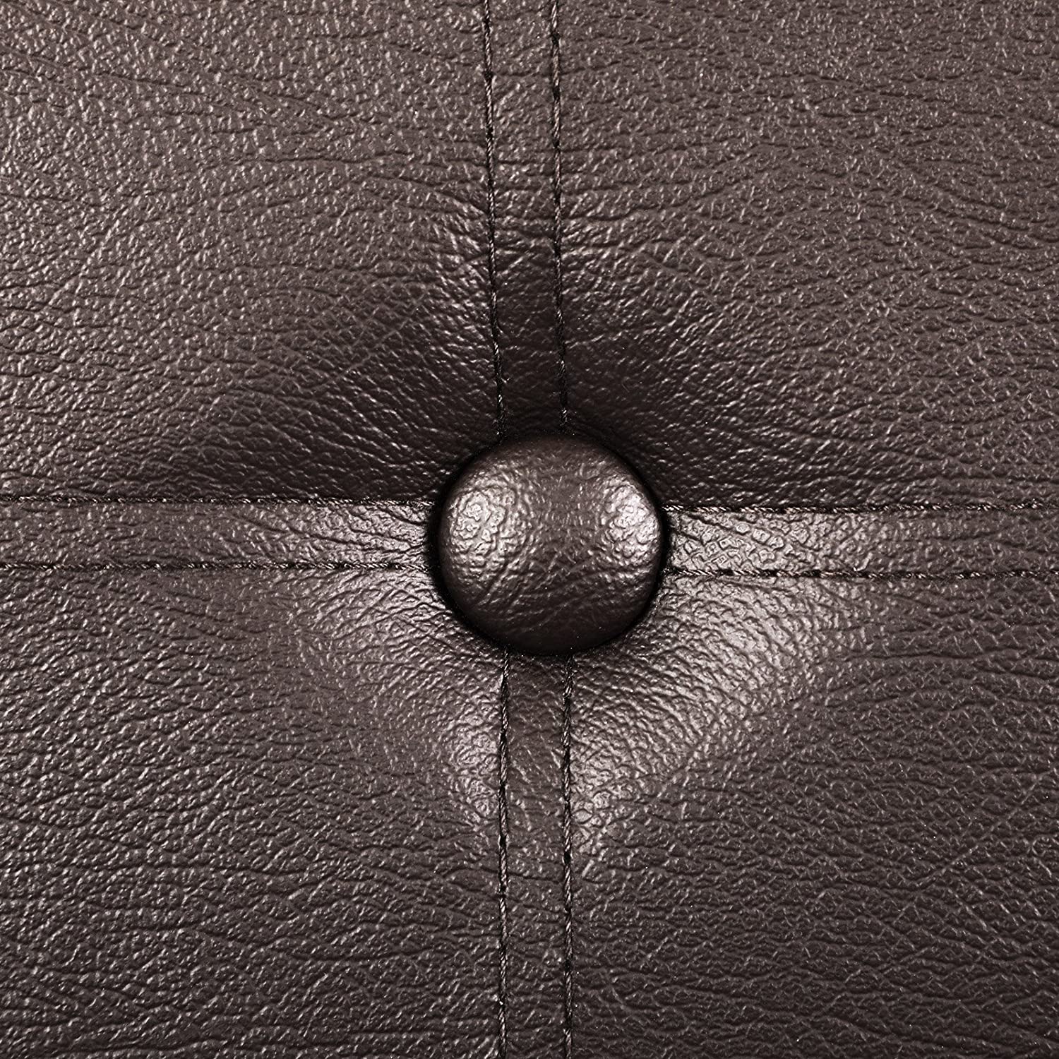 klupa za odlaganje, 2 osobe, nosivost do 300 kg, umjetna koža, smeđa, 76x38x38 cm | SONGMICS-vitahome.hr