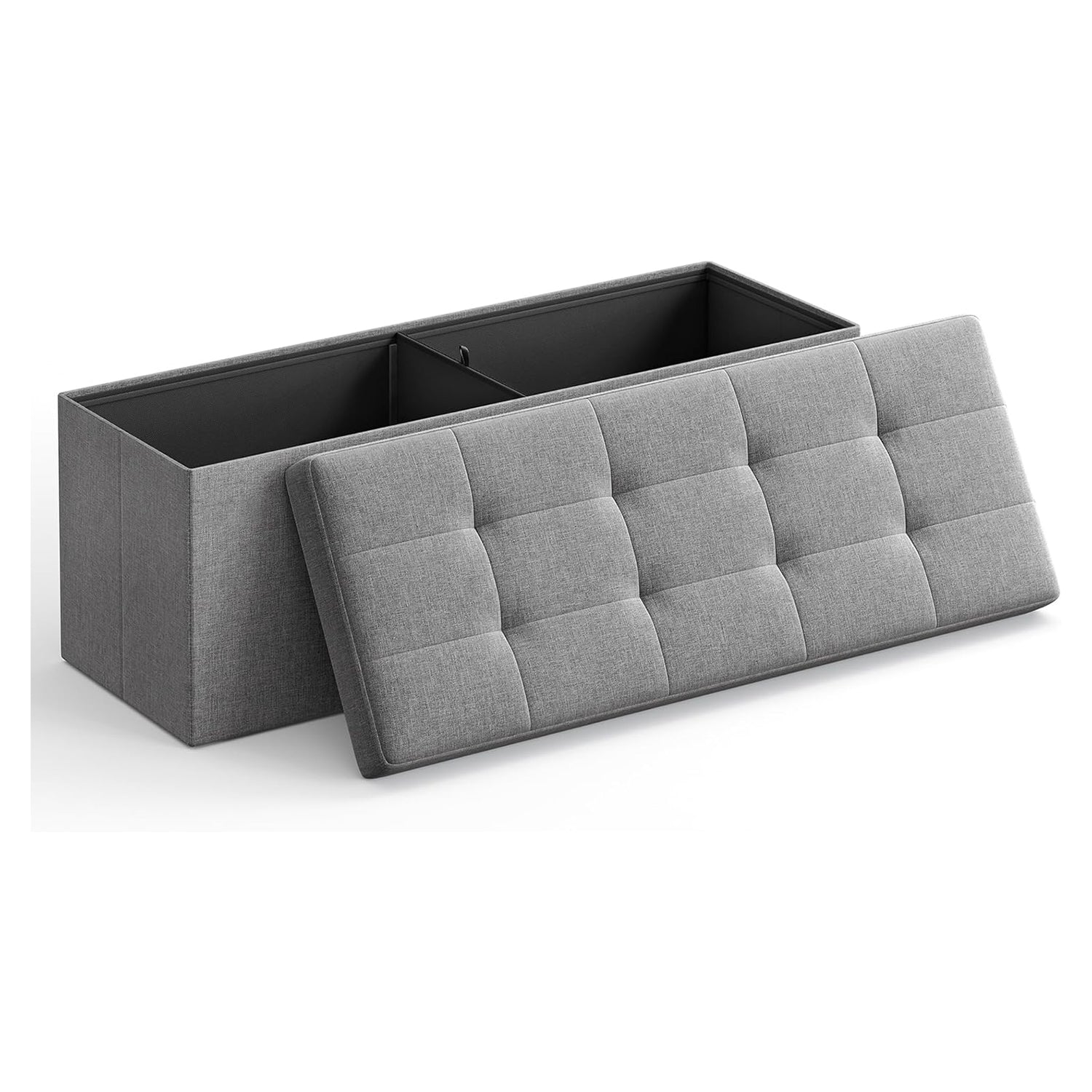 Klupa za odlaganje od 120 L, nosivosti 300 kg, 110 x 38 x 38 cm, tamno siva | SONGMICS-vitahome.hr