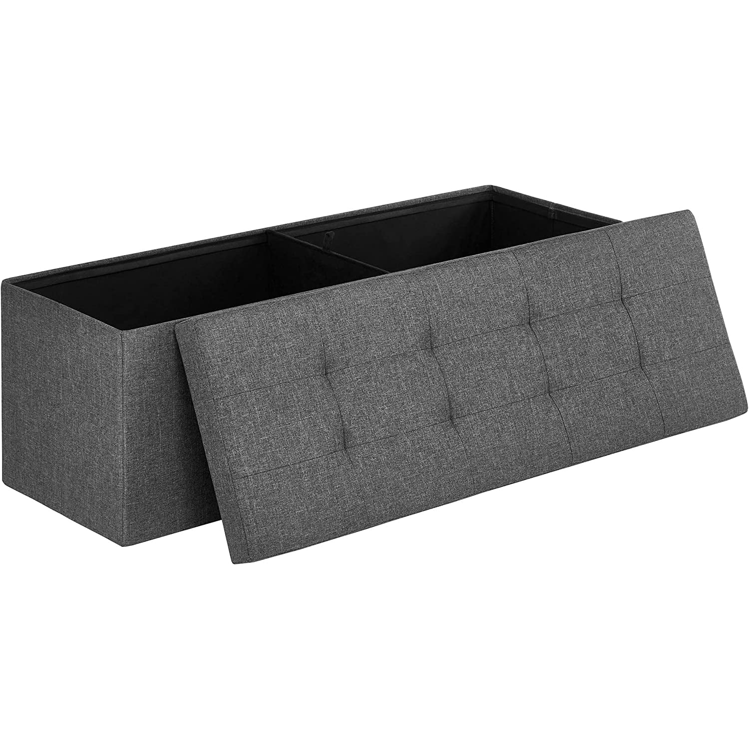 Klupa za odlaganje od 120 L, nosivosti 300 kg, 110 x 38 x 38 cm, tamno siva | SONGMICS-vitahome.hr