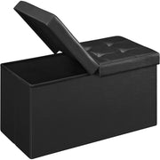 Klupa za odlaganje, sklopiva klupa, 80 L, 76 x 38 x 38 cm crna | SONGMICS-vitahome.hr