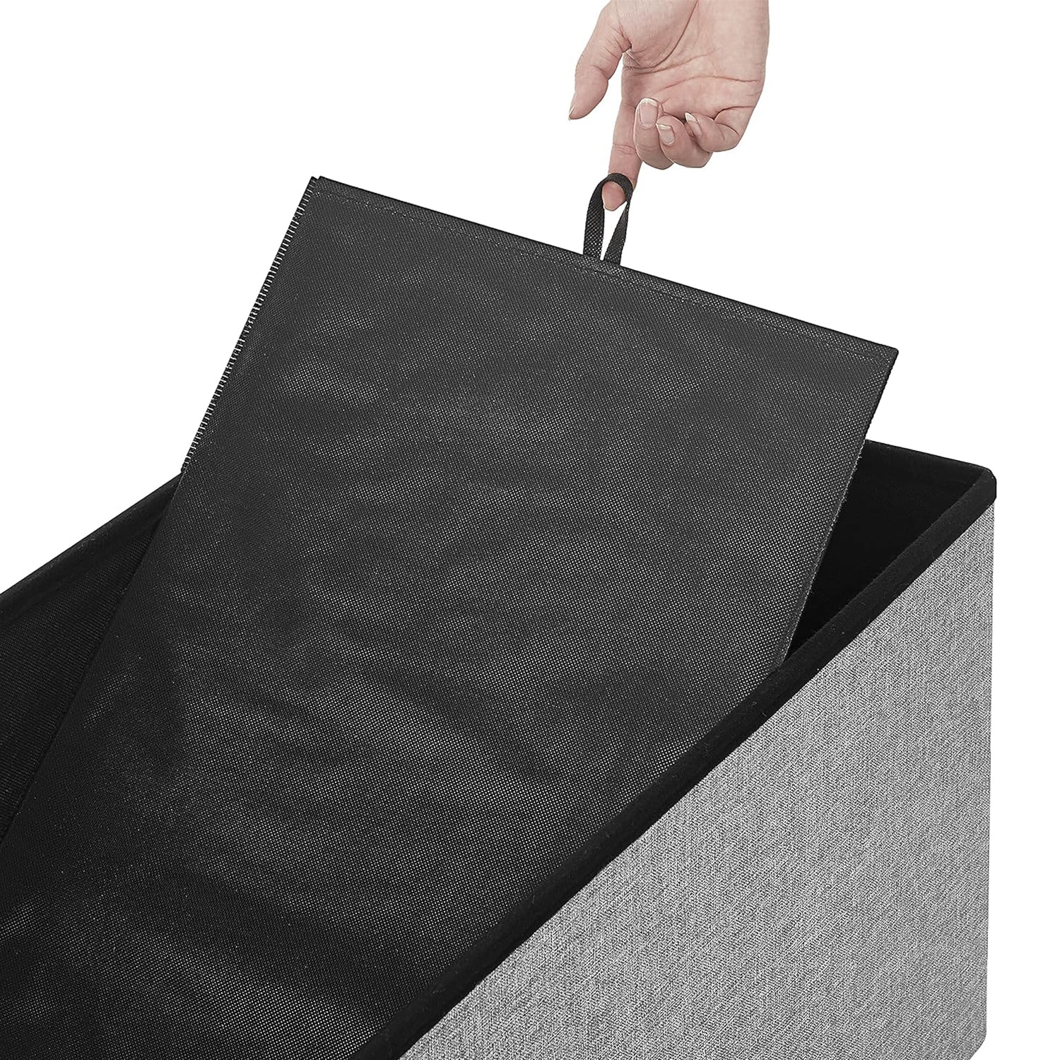 Klupa za pohranu, klupa s prostorom za odlaganje, svijetlo siva | SONGMICS-vitahome.hr