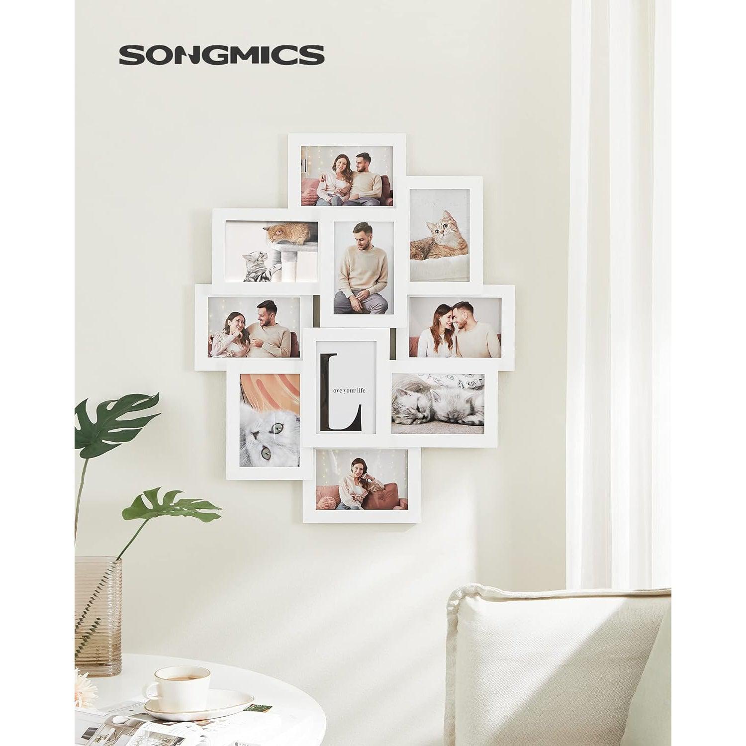 Kolaž okvir za 10 fotografija veličine 10 x 15 cm, bijele boje | SONGMICS-vitahome.hr