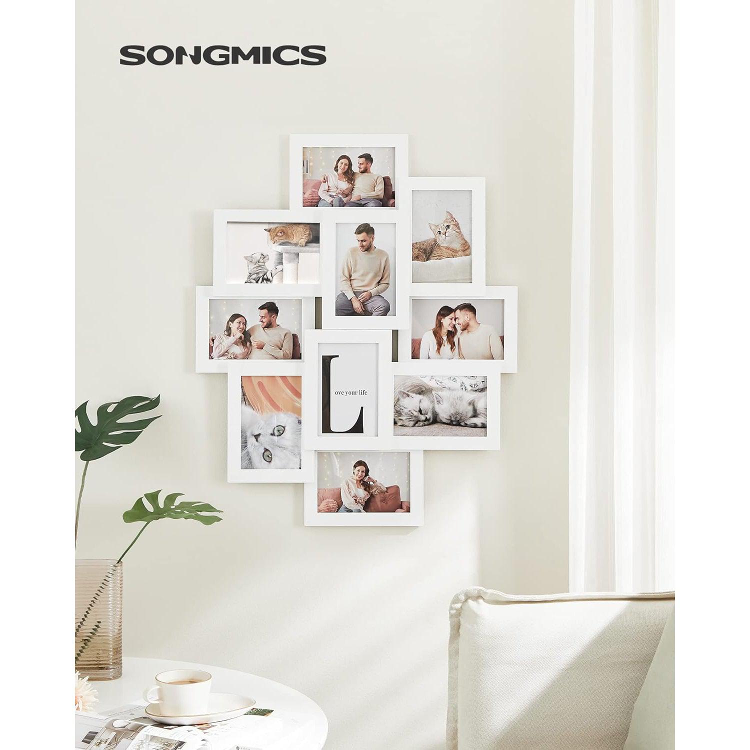 Kolaž okvir za 10 fotografija veličine 10 x 15 cm, bijele boje | SONGMICS-vitahome.hr