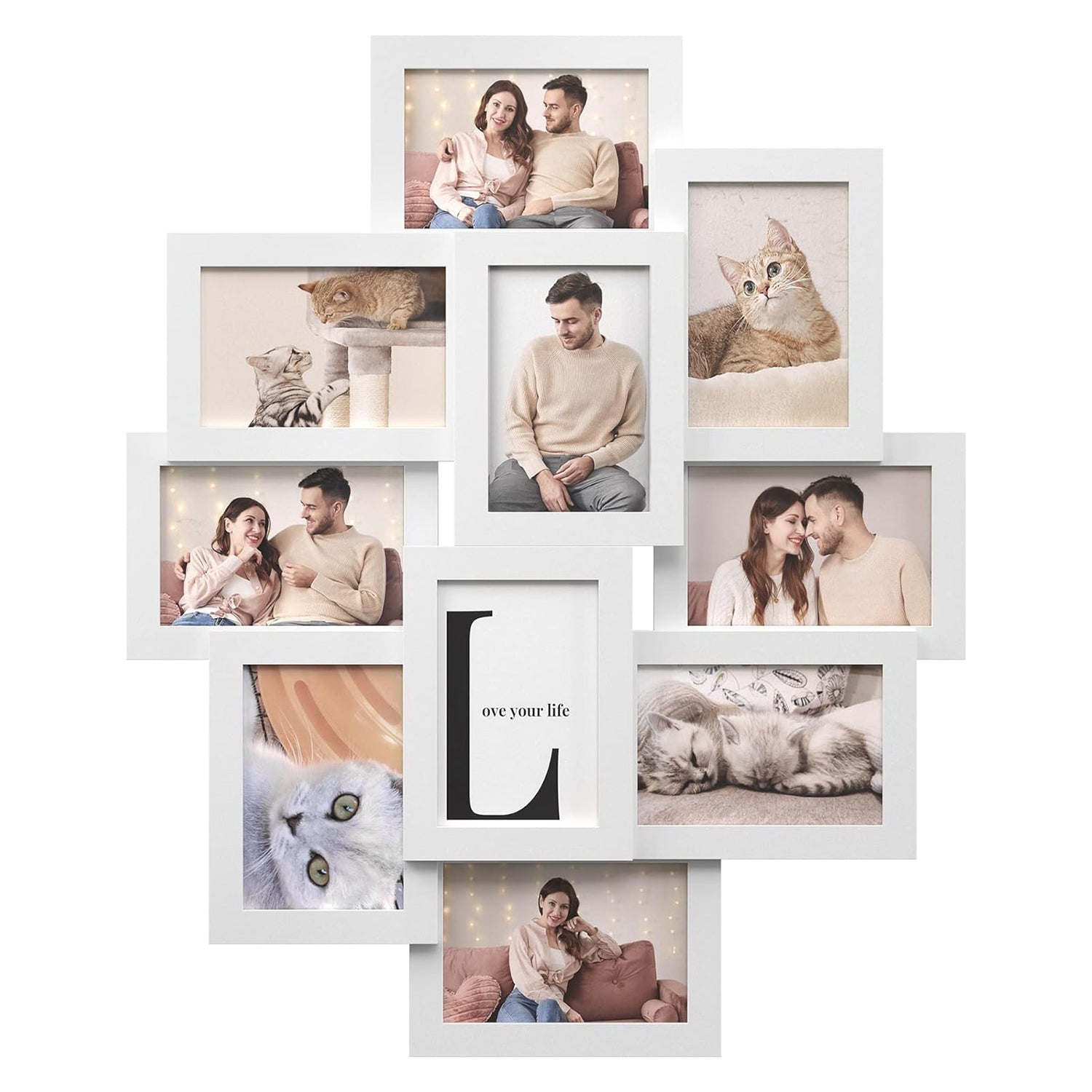 Kolaž okvir za 10 fotografija veličine 10 x 15 cm, bijele boje | SONGMICS-vitahome.hr