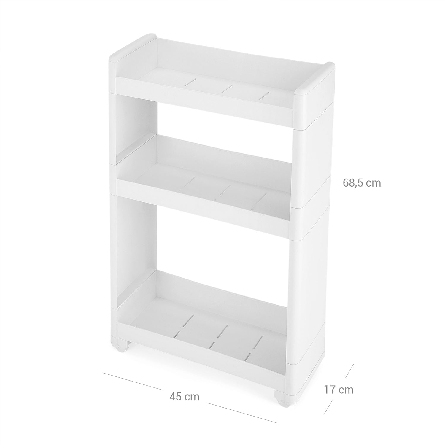 Kolica na kotrljanje, usko spremište s 3 police, širina 17 cm | SONGMICS-vitahome.hr