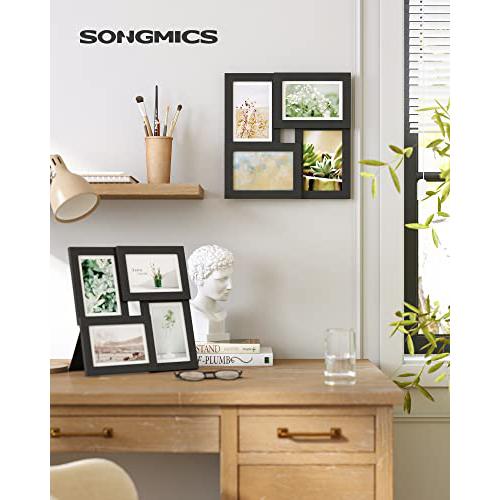 Kollázs képkeretek, 4 keret 4x6 fotókhoz, fekete-SONGMICS-Vita Home