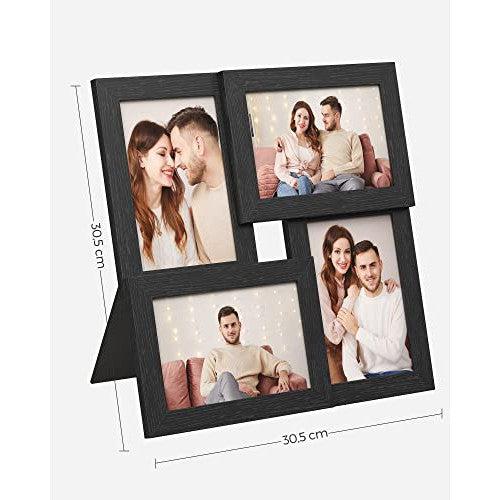Kollázs képkeretek, 4 keret 4x6 fotókhoz, fekete-SONGMICS-Vita Home