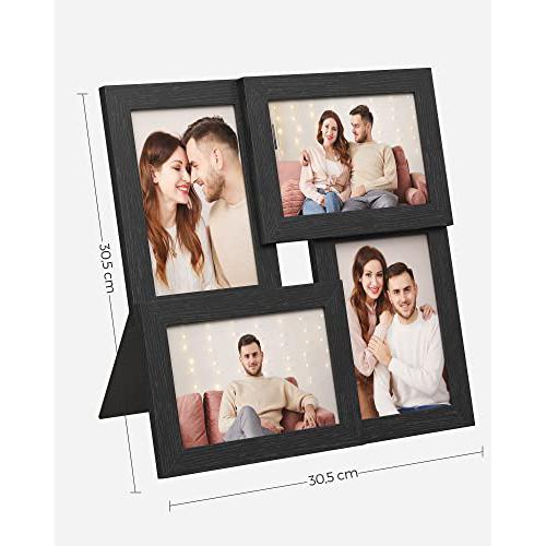 Kollázs képkeretek, 4 keret 4x6 fotókhoz, fekete-SONGMICS-Vita Home