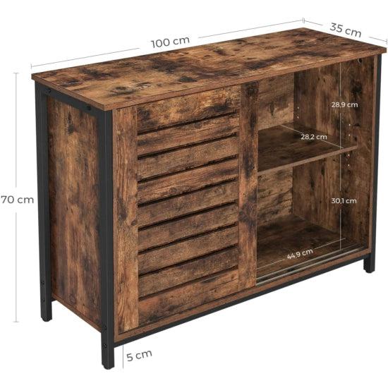 Komoda, kuhinjski element s kliznim vratima 35 x 100 x 70 cm | Vasagle-vitahome.hr