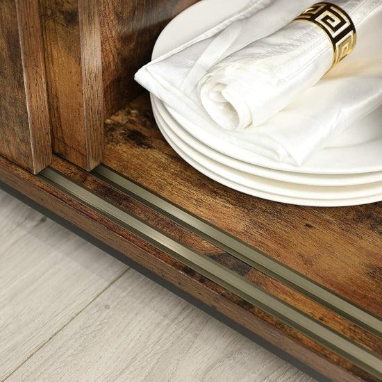 Komoda, kuhinjski element s kliznim vratima 35 x 100 x 70 cm | Vasagle-vitahome.hr