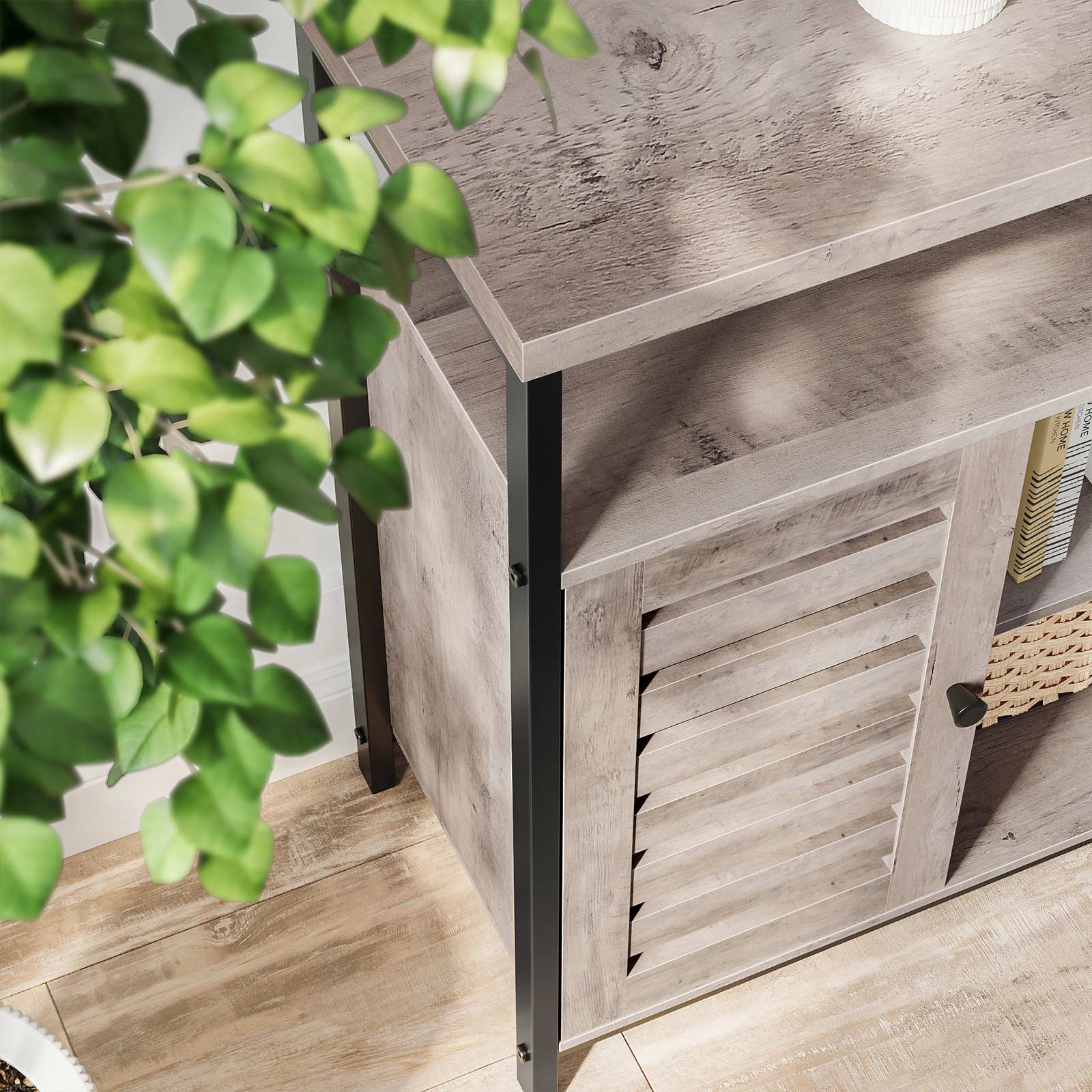 komoda, kuhinjski element s otvorenim policama 100 x 80 x 35 cm | Vasagle-vitahome.hr