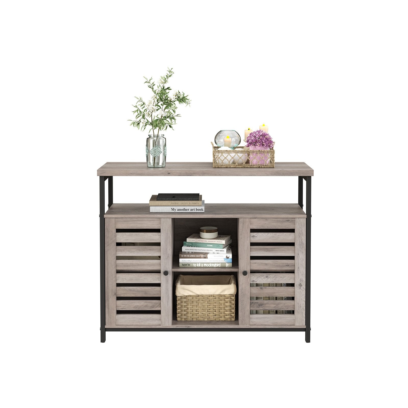 komoda, kuhinjski element s otvorenim policama 100 x 80 x 35 cm | Vasagle-vitahome.hr