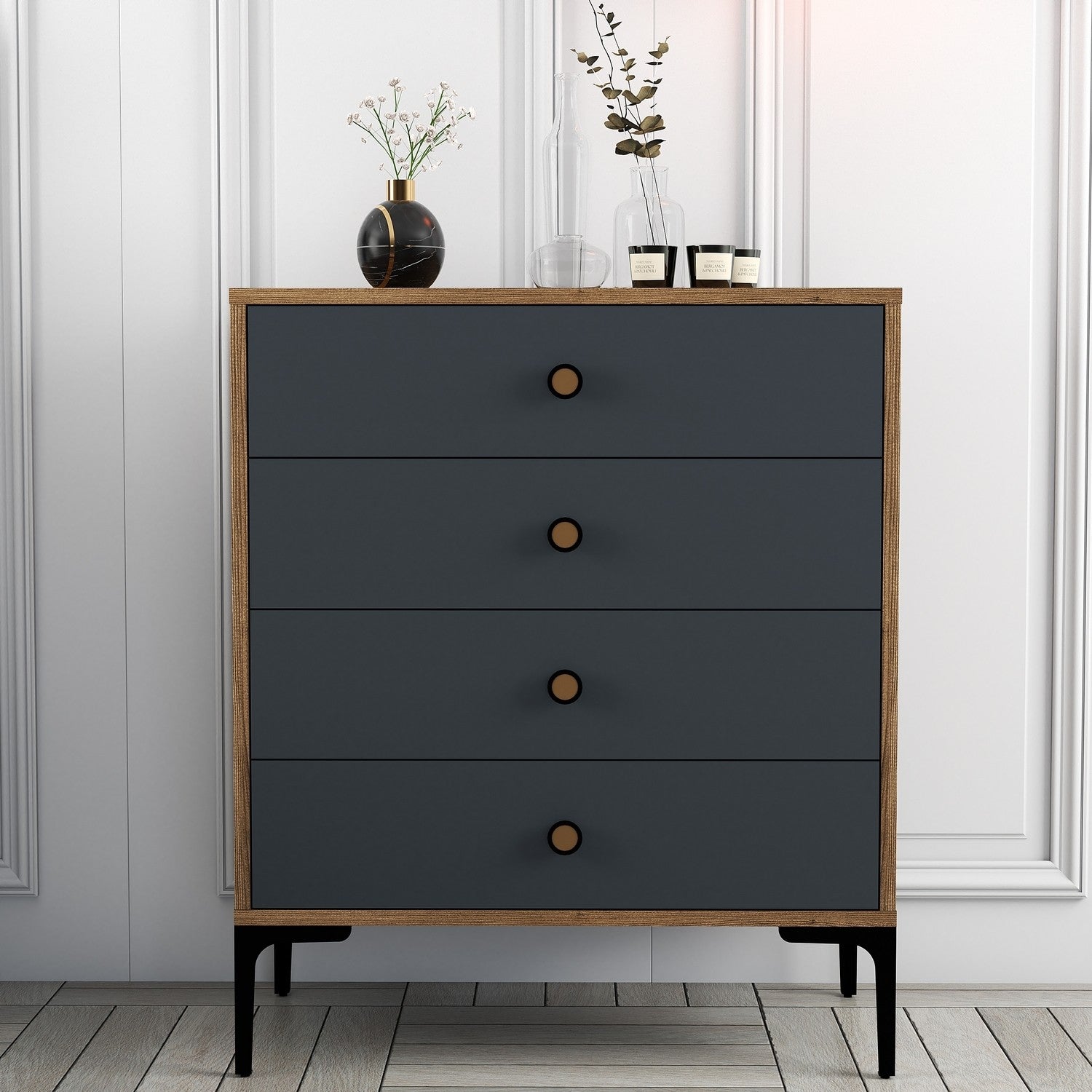 Komoda Lizbon 536 - Walnut, Anthracite | AG-vitahome.hr