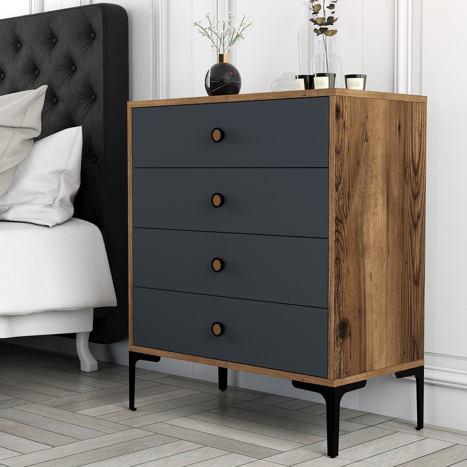 Komoda Lizbon 536 - Walnut, Anthracite | AG-vitahome.hr