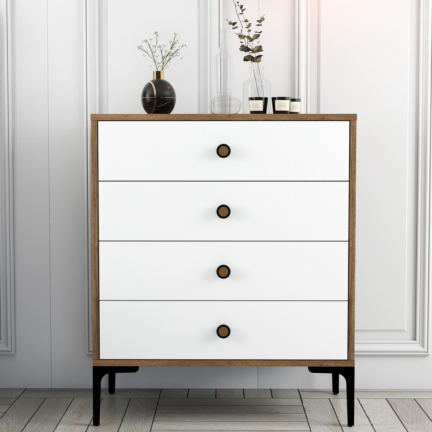 Komoda Lizbon 537 - Walnut, White | AG-vitahome.hr