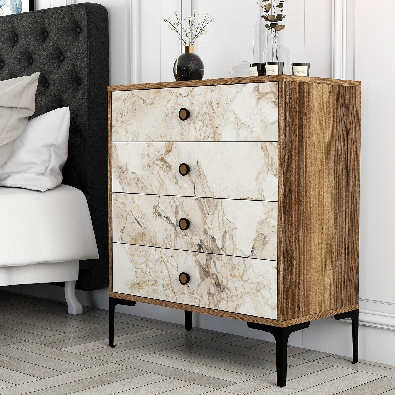 Komoda Lizbon 538 - Walnut, White | AG-vitahome.hr