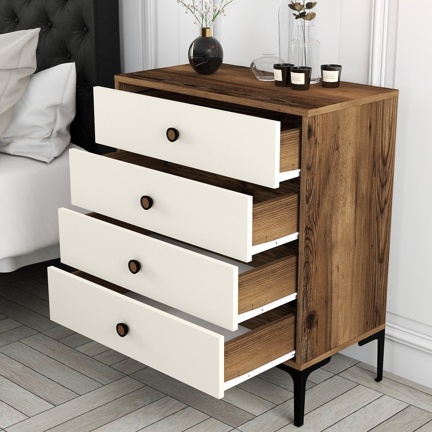 Komoda Lizbon 540 - Walnut, Cream | AG-vitahome.hr