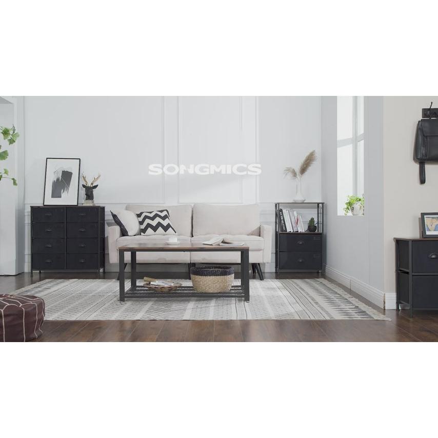 Komoda od tkanine, široki ormar sa 6 ladica, smeđe-crni | SONGMICS-vitahome.hr