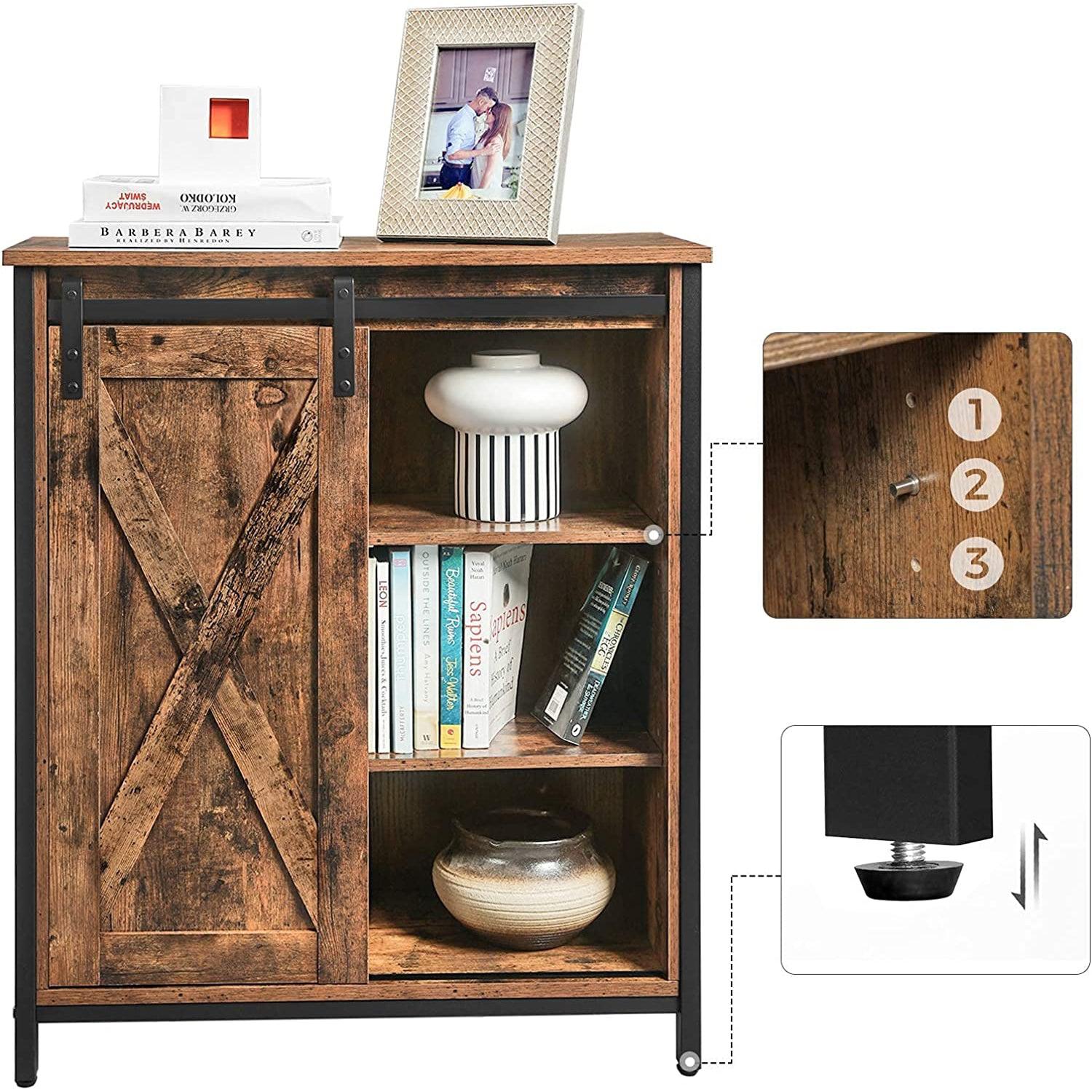 Komoda, Rustikalni kuhinjski element s kliznim vratima 70 x 30 x 80 cm | Vasagle-vitahome.hr