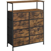 Komoda s ladicom za tkanine, 80 x 108 x 30 cm, rustikalno smeđa | SONGMICS-vitahome.hr