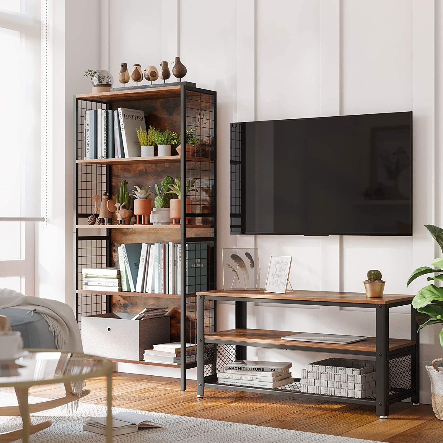 Komoda za TV 100 x 40 x 52 cm tamno smeđa | Vasagle-vitahome.hr