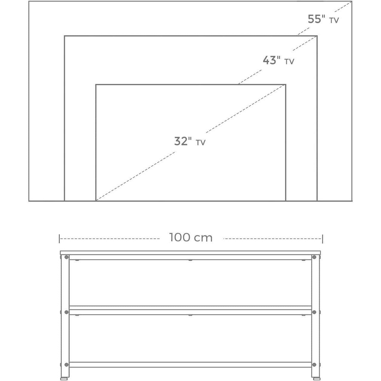 Komoda za TV 100 x 40 x 52 cm tamno smeđa | Vasagle-vitahome.hr