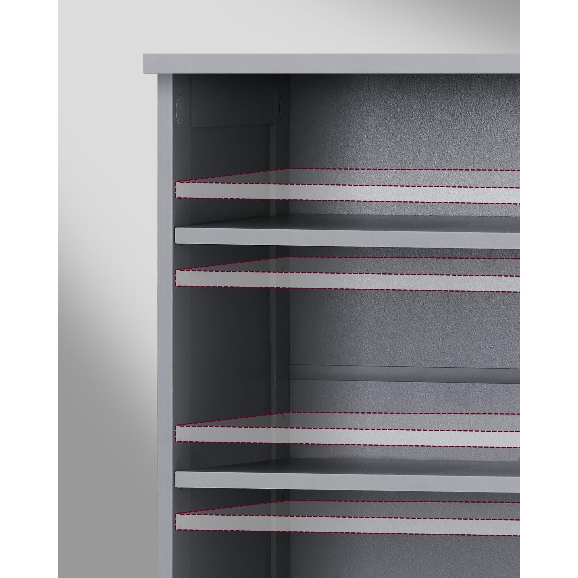 Komoda za umivaonik s otvorenim i zatvorenim pretincima, 30x90x60 cm, siva | VASAGLE-vitahome.hr