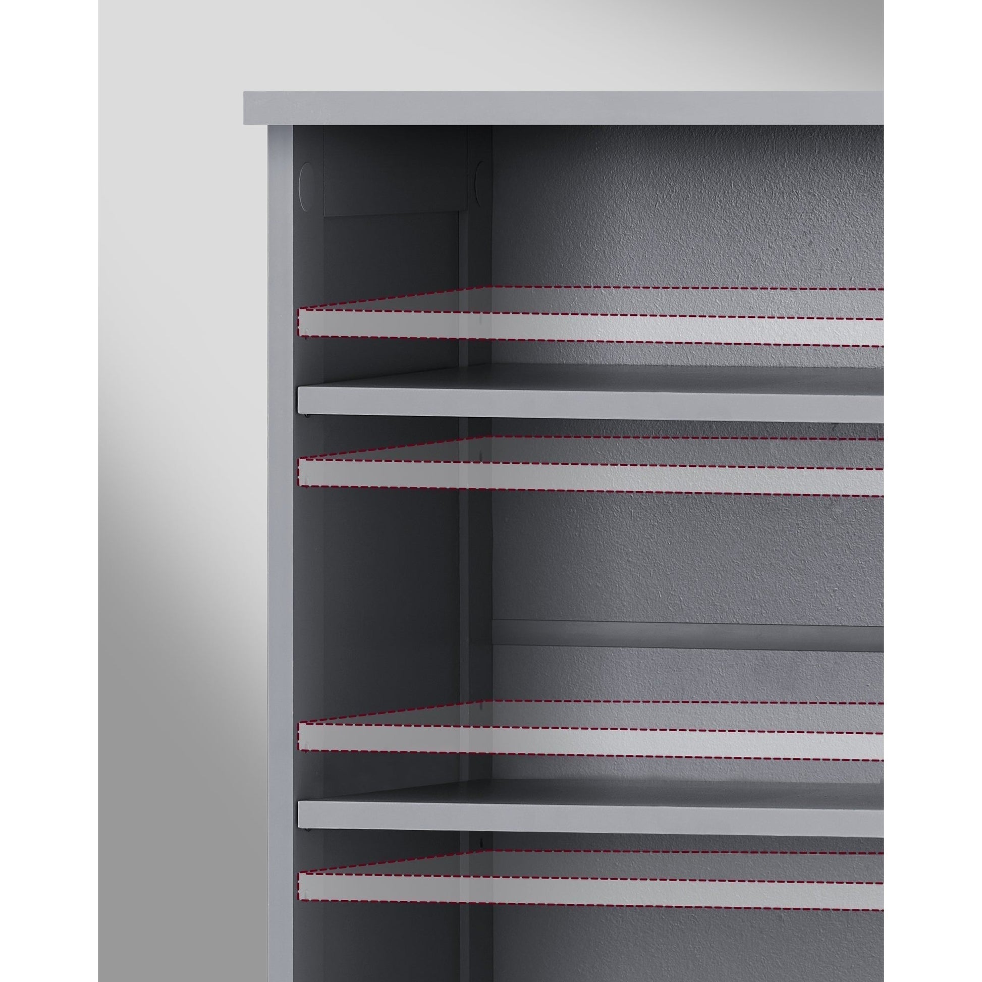 Komoda za umivaonik s otvorenim i zatvorenim pretincima, 30x90x60 cm, siva | VASAGLE-vitahome.hr