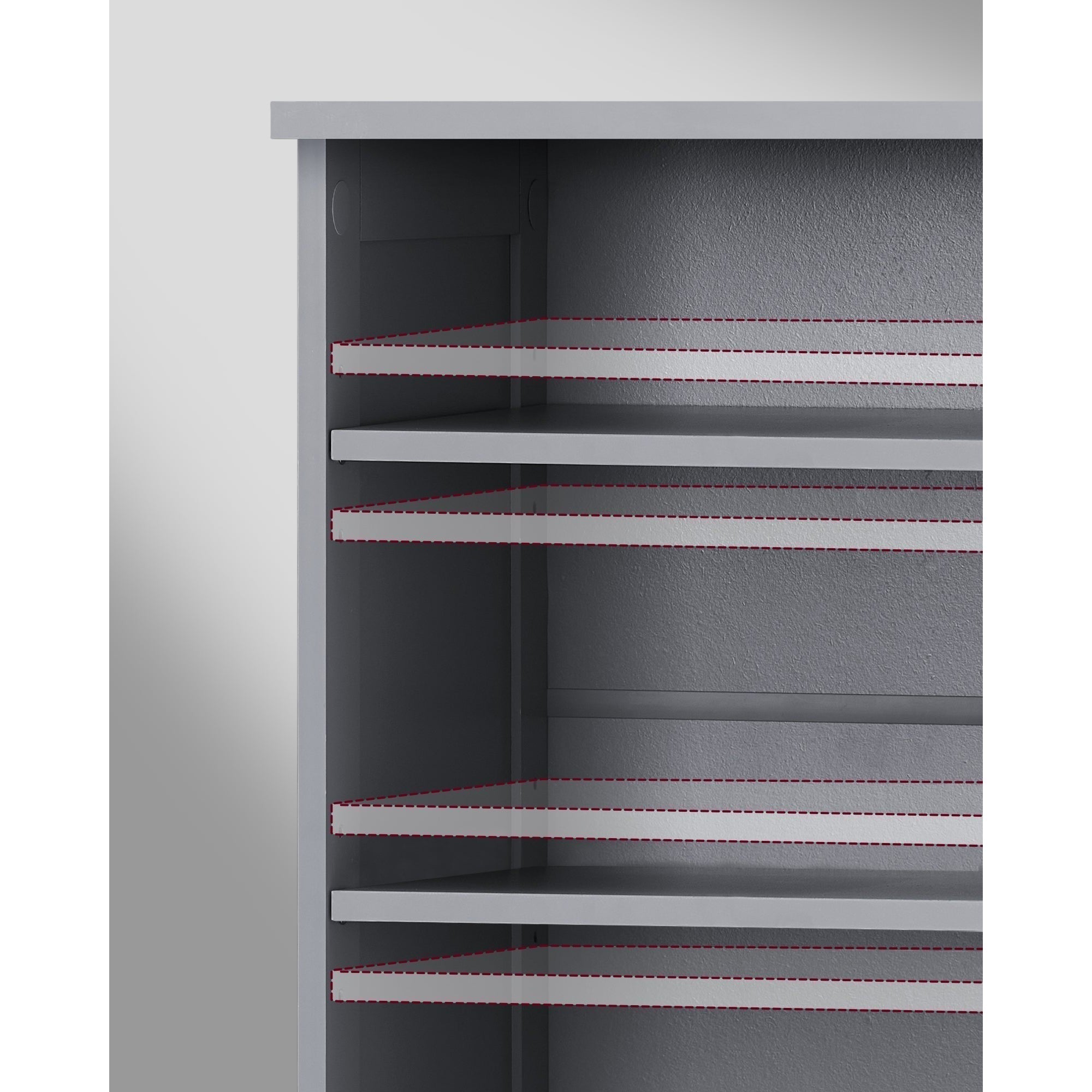 Komoda za umivaonik s otvorenim i zatvorenim pretincima, 30x90x60 cm, siva | VASAGLE-vitahome.hr