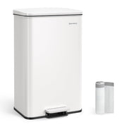 Konyhai Szemetes 40L, Nagy pedálos kuka 15 szemeteszsák mellékelve, Fehér-SONGMICS-Vita Home