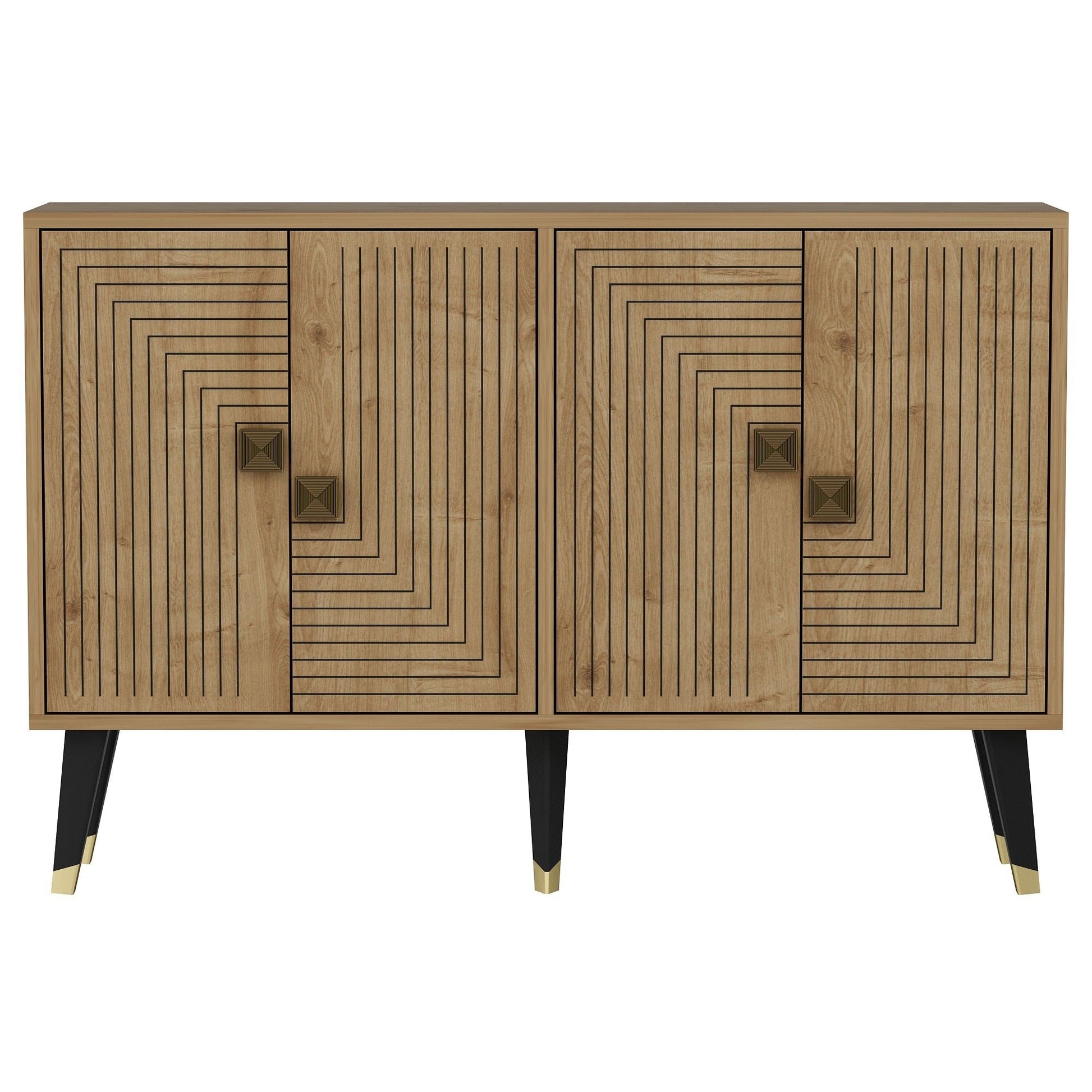 Konzolni stol Ahart - Sapphire Oak, Gold | AG-vitahome.hr
